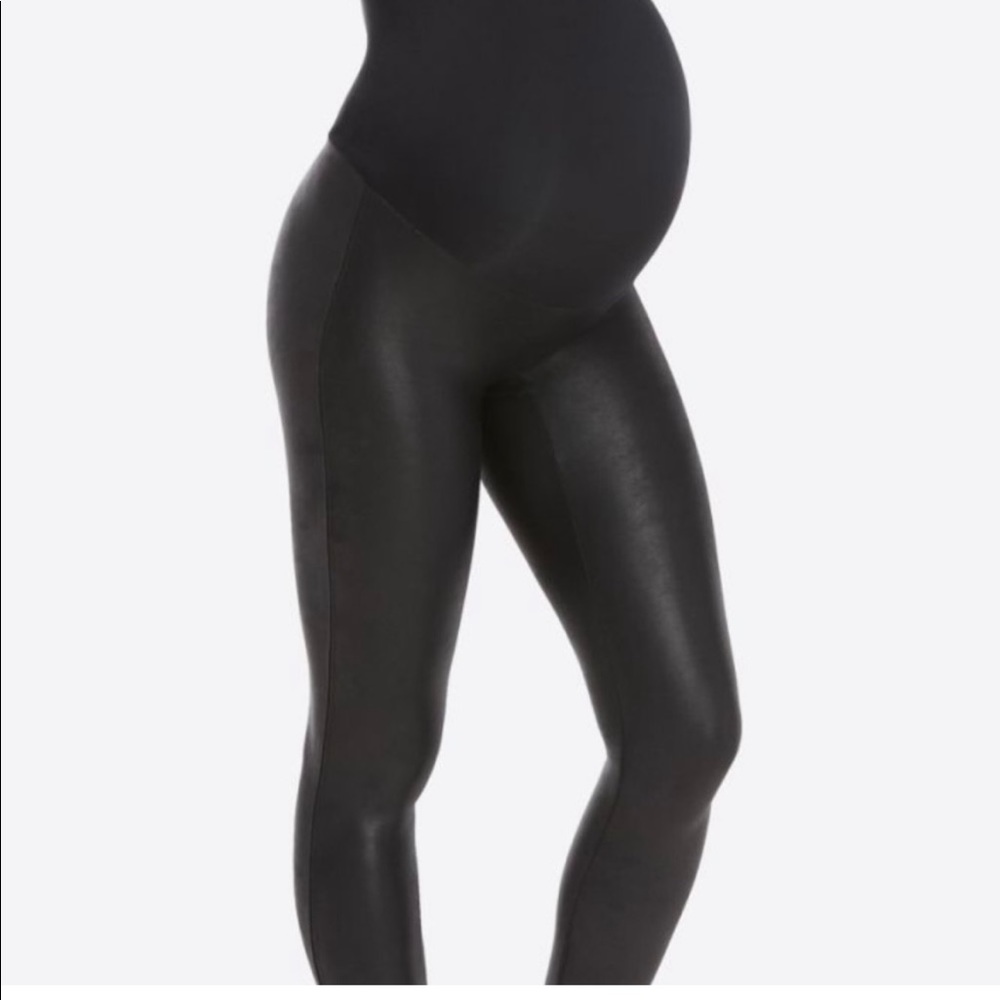 Spanx leather Maternity leggings